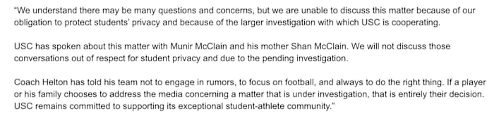 USC.MCCLAIN.STATEMENT